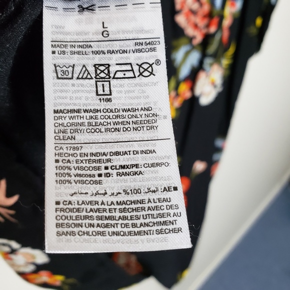 Old Navy Casual Multicolor Floral Pleated Lace Up Midi Dress - Picture 7 of 8